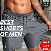 4 Men's Premium Stretch Cotton Shorts Exclusive Combo – Pay for 2, Get 2 FREE