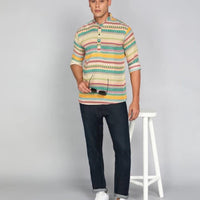 Men's Printed Spread Collar Casual Shirt Multicolor