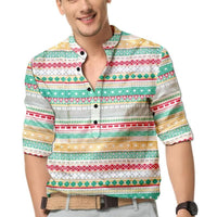Men's Printed Spread Collar Casual Shirt Multicolor